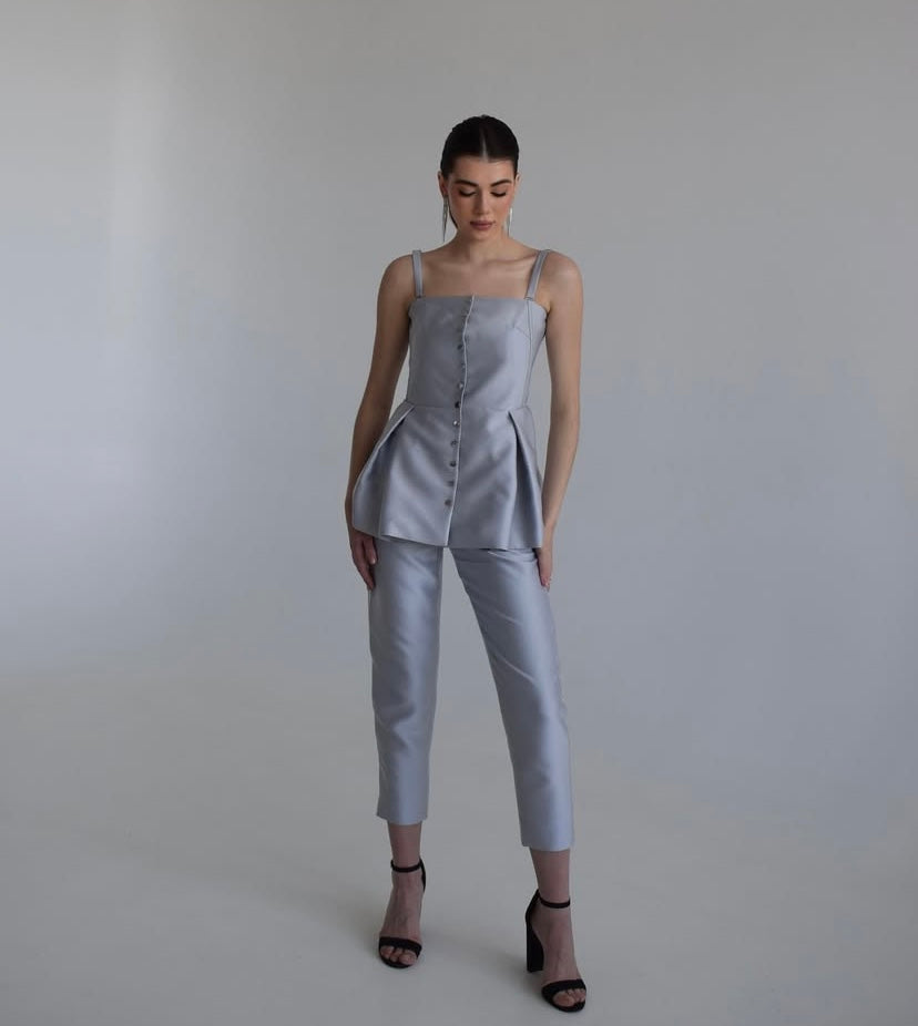 A CORSET AND TROUSERS SUIT