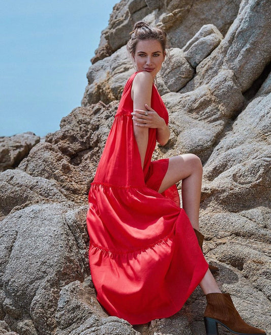 COTTON DRESS IN RED